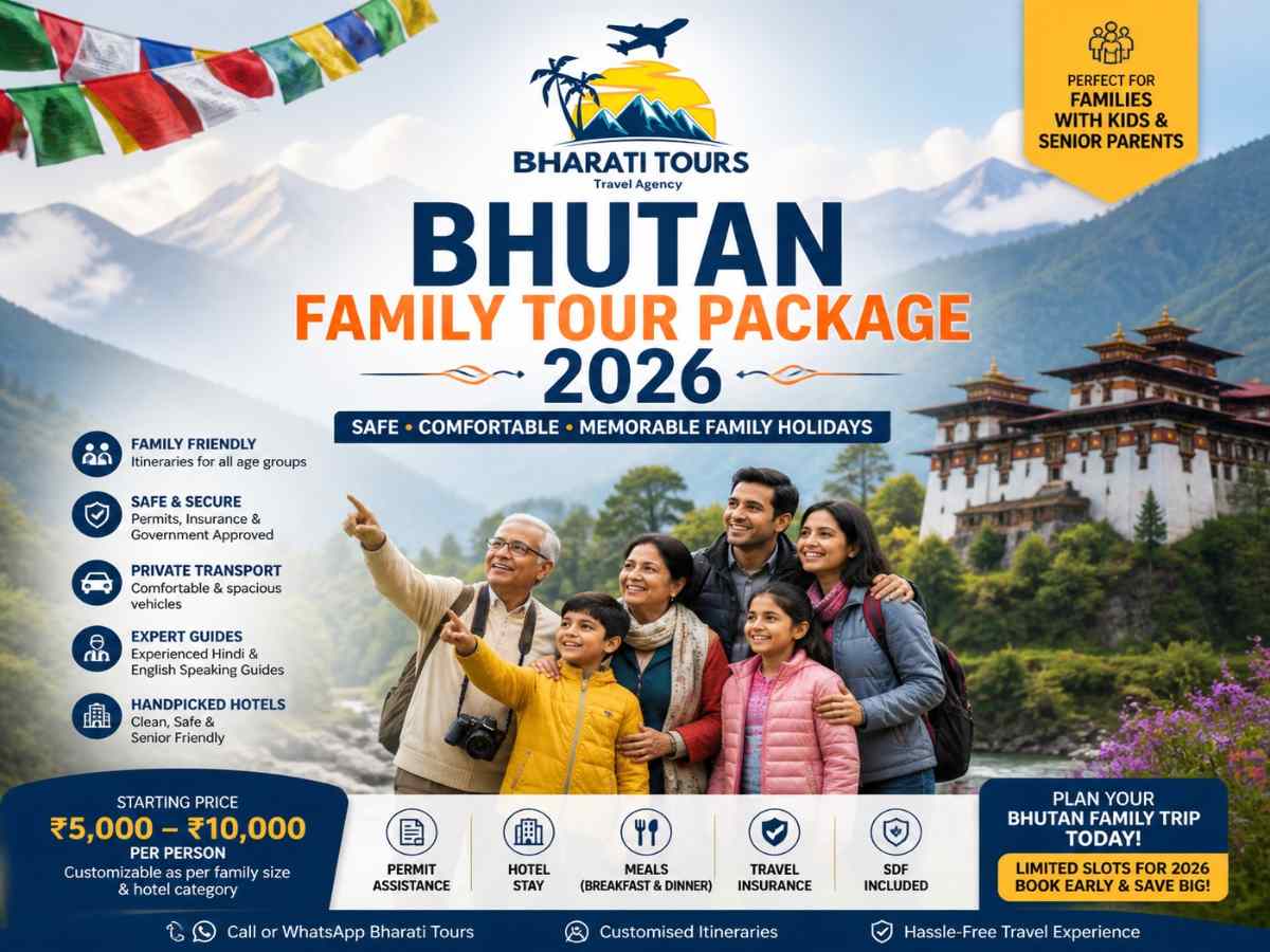 Bhutan Family Tour Package 2026 – Best Itinerary for Families with Kids & Senior Parents